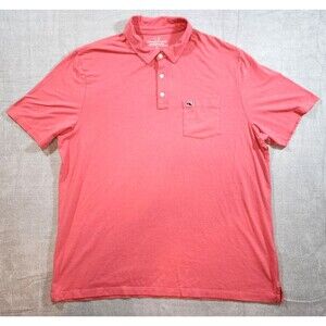 Vineyard Vines Polo Shirt Mens Size XL Salmon Pink Edgartown Short Sleeve